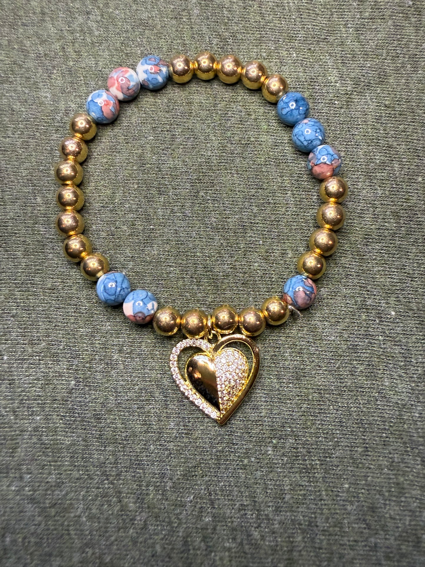 Ocean Jasper charm bracelet