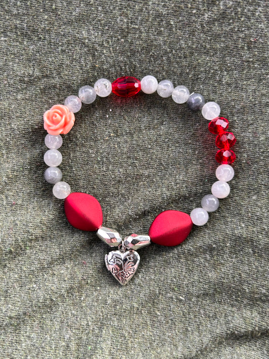 Be Mine Cloudy Quarts Charm Bracelets