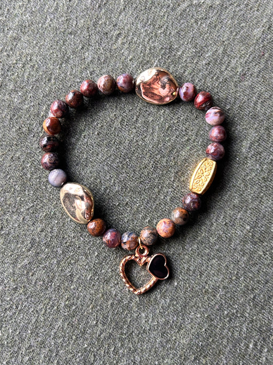 Pietersite Charm Bracelet