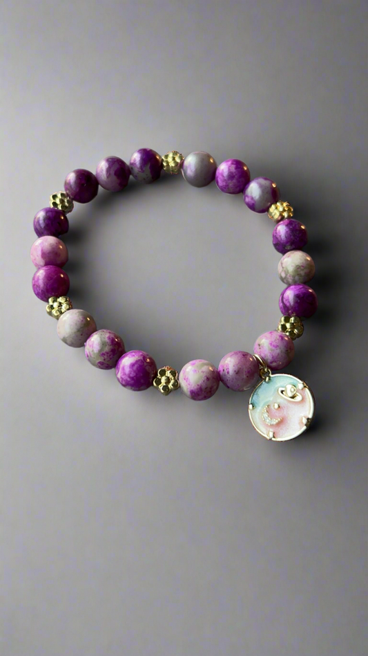 Sugilite Charm Bracelet