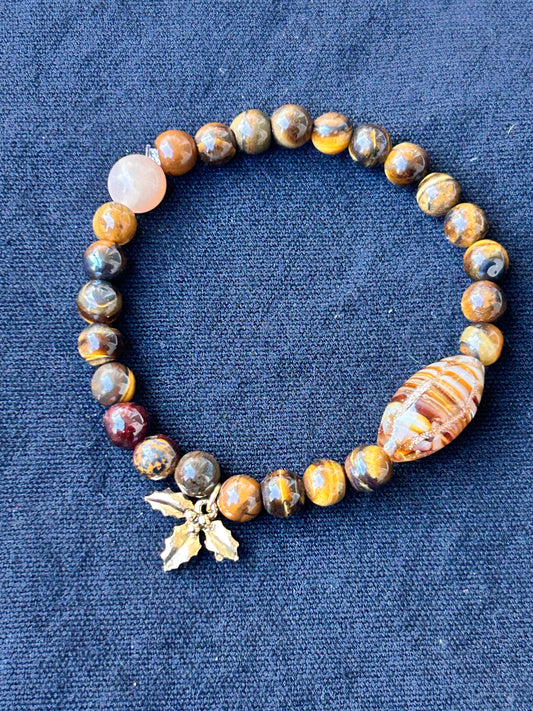 Sunstone, Tigers eye charm bracelet