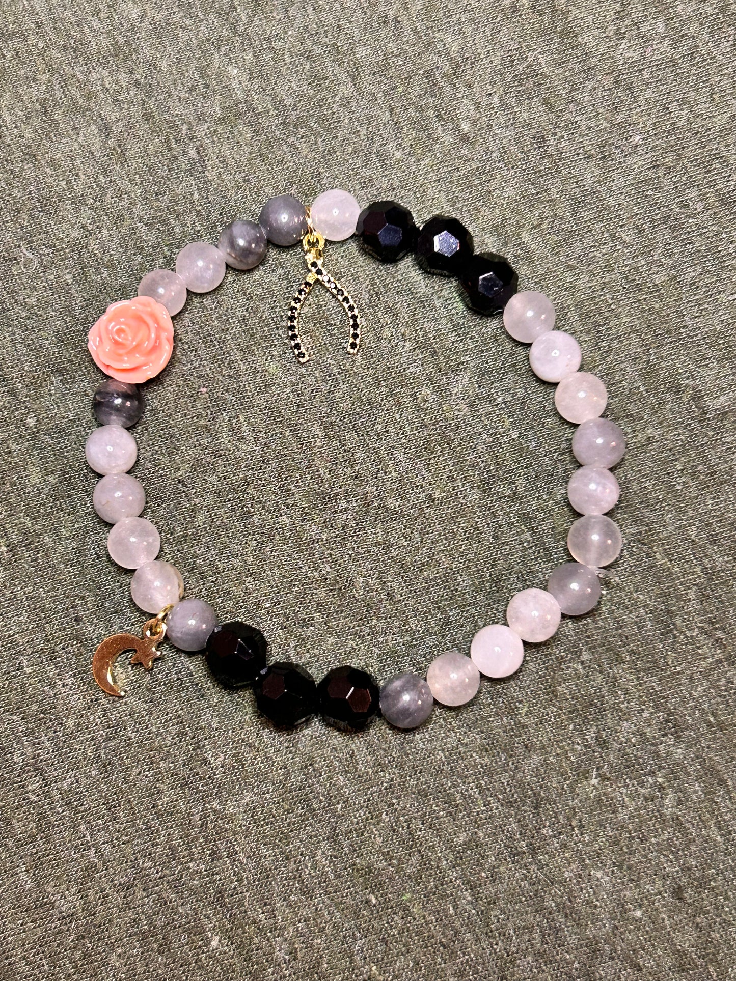 Smokey Quarts Charm Bracelet