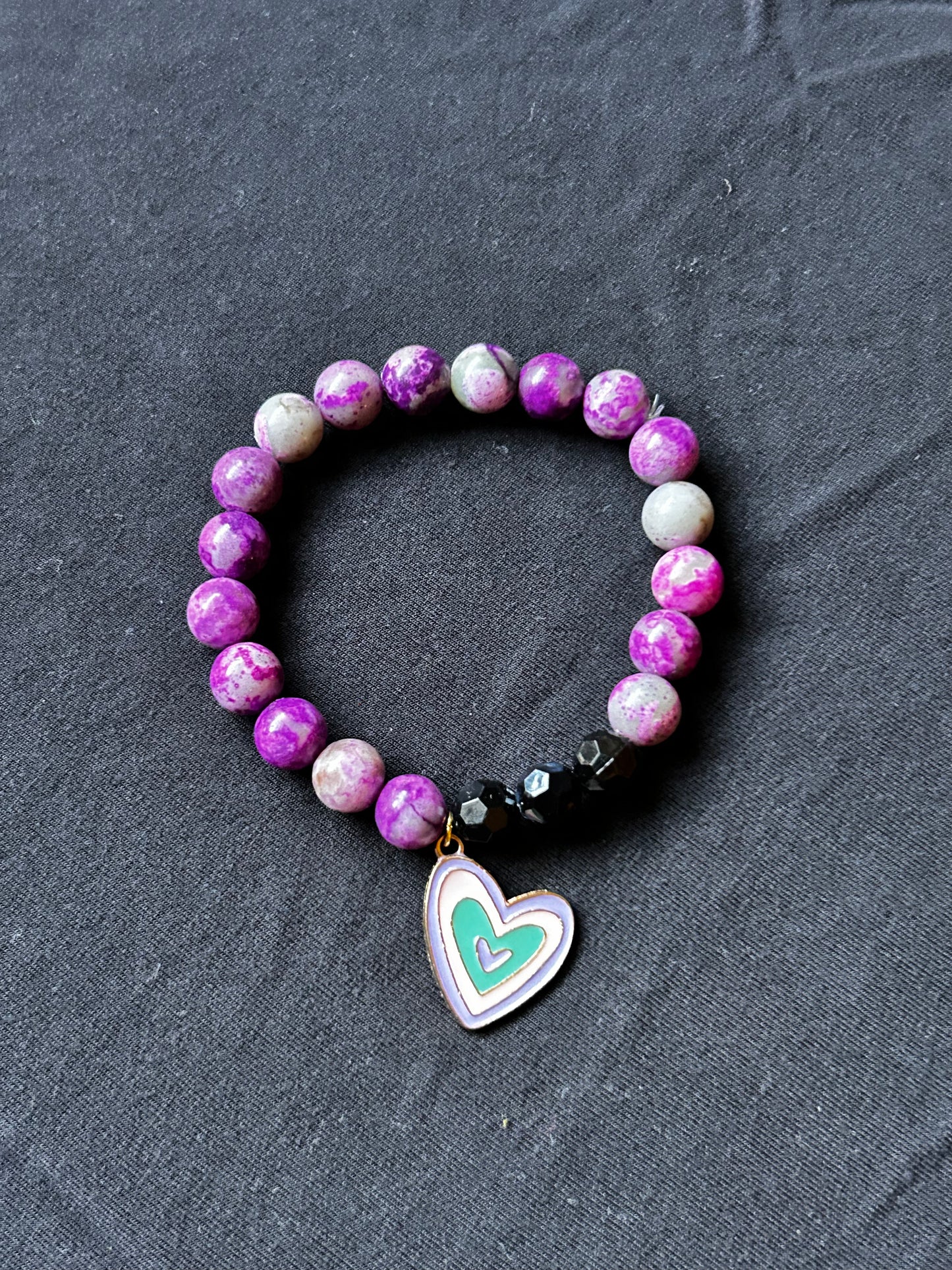 Sugilite charm bracelet