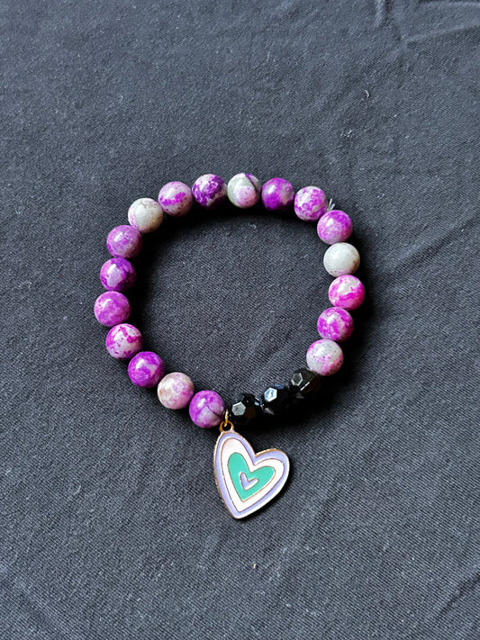 Sugilite charm bracelet