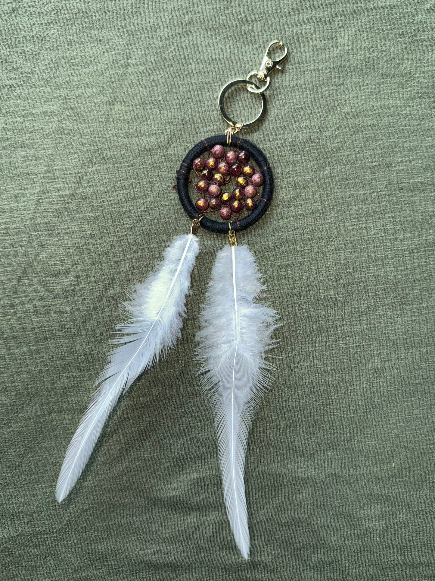 Mashan Jade Dream Catcher Keychain