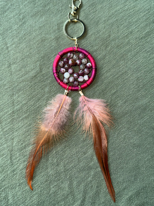 Eudialyte Dream Catcher Keychain
